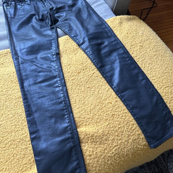 Ag Adriano Goldschmied - Black Coated Super Skinny Legging Jeans - Size 31 - Picture 3 of 7